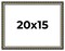 20x15 Solid Wood Antique Picture Frame with UV-Resistant Acrylic & Acid-Free Backing, Available in 4 Finishes: Bronze, Gold, Silver, and Gold with Black